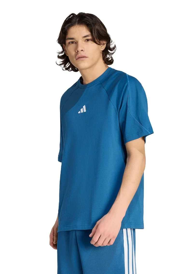 Tricou cu maneci raglan Stadium, Alb/Albastru prafuit