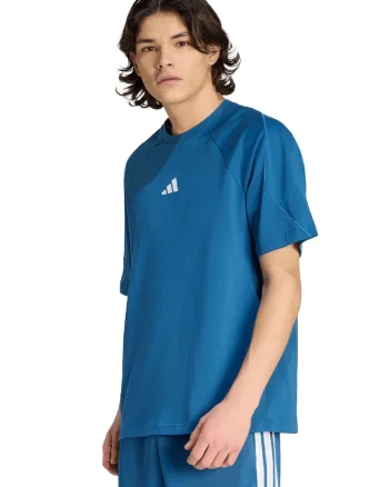 Tricou cu maneci raglan Stadium, Alb/Albastru prafuit