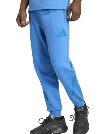 Pantaloni de trening relaxed fit cu snur Z.N.E., Albastru inchis/Albastru royal