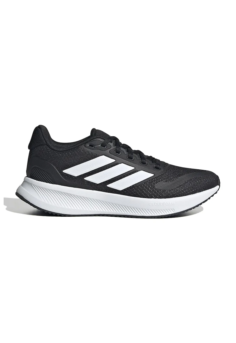 Pantofi sport Run Falcon 5 low-cut din plasa, Negru/Alb murdar
