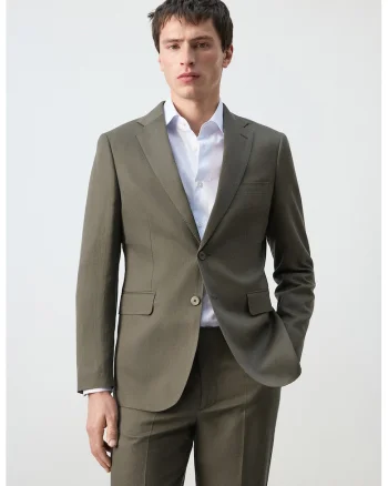 Sacou slim-fit Amalfi, Verde feriga