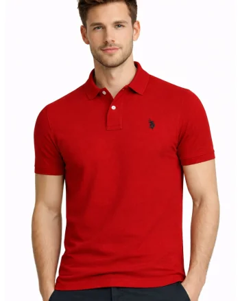 Tricou polo cu detaliu logo brodat