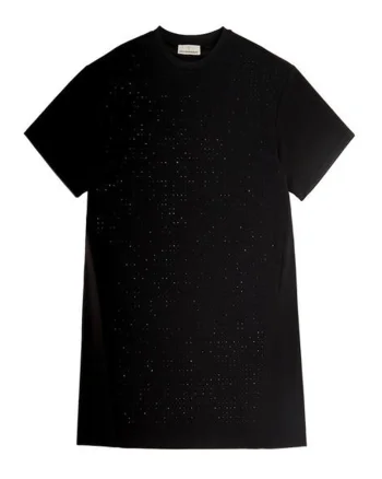 Tricou din amestec de modal cu aspect stralucitor, Negru