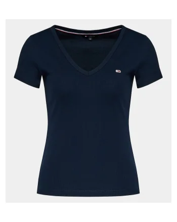 Tricou dama,  Decolteu in V, Bleumarindwqf, Bleumarin