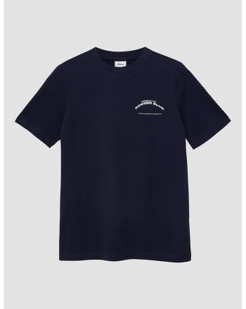 Tricou de bumbac cu decolteu la baza gatului, Negru