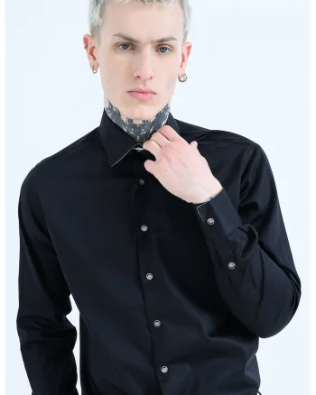 Camasa uni regular fit, Negru