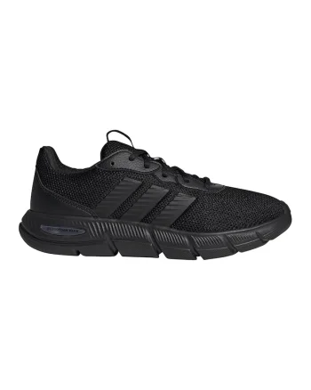 Pantofi sport Cloudfoam Flex cu insertii de piele ecologica, Negru