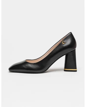 Pantofi din piele cu varf patrat C-Everyday, Negru
