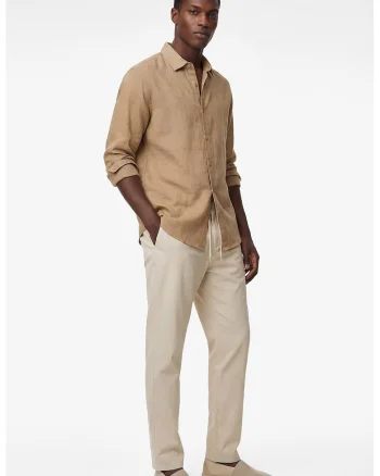 Camasa regular fit din bumbac, Maro camel