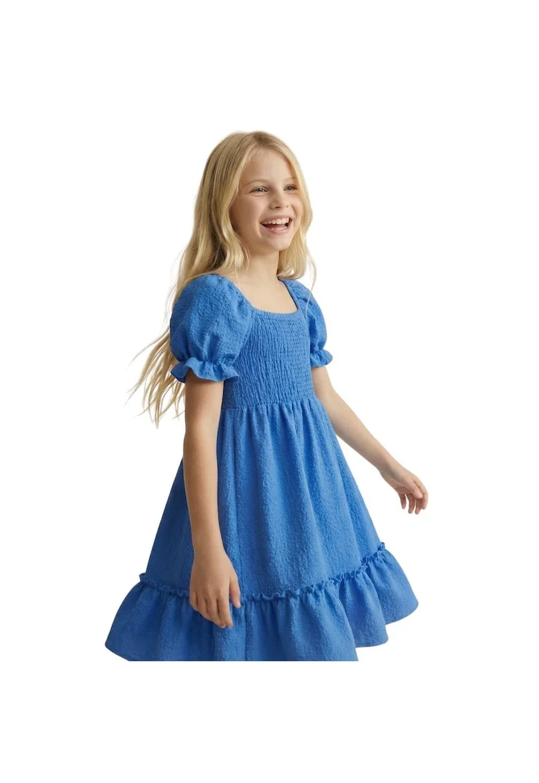 Rochie fete,  Pure, Poliester, Albastru, Albastru