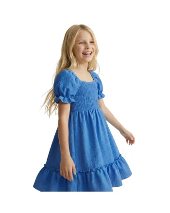 Rochie fete,  Pure, Poliester, Albastru, Albastru