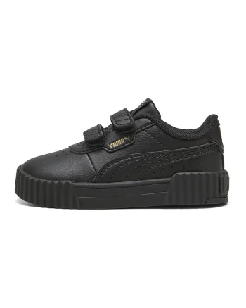 Pantofi sport din piele ecologica cu inchidere velcro Carina 3.0, Negru