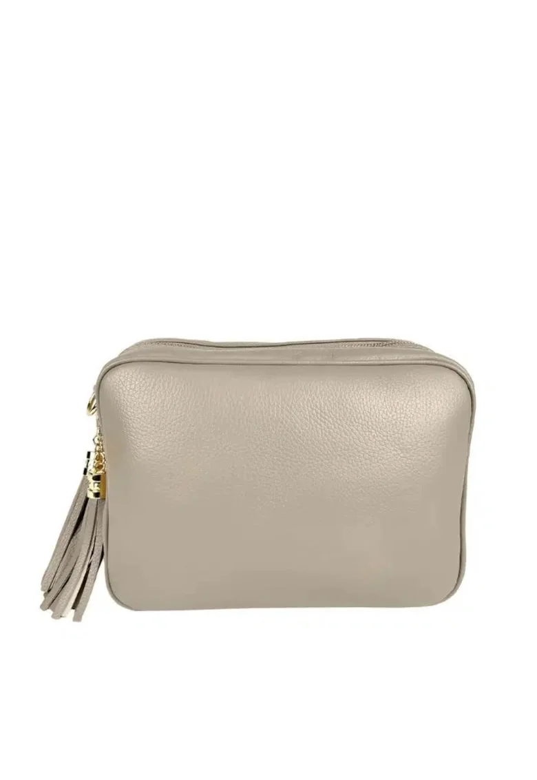 Crossbody dama din piele naturala  Medeea - Beige
