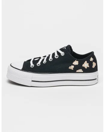 Pantofi sport low-cut cu model floral All Star, Negru/Bej