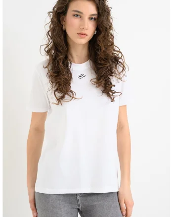 Tricou regular fit Essential, Alb optic