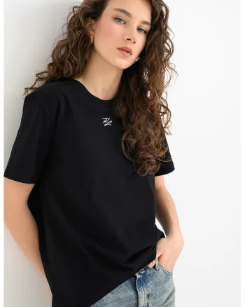 Tricou regular fit Essential, Negru