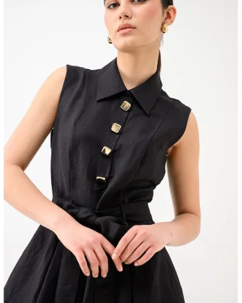 Rochie mini evazata, Negru