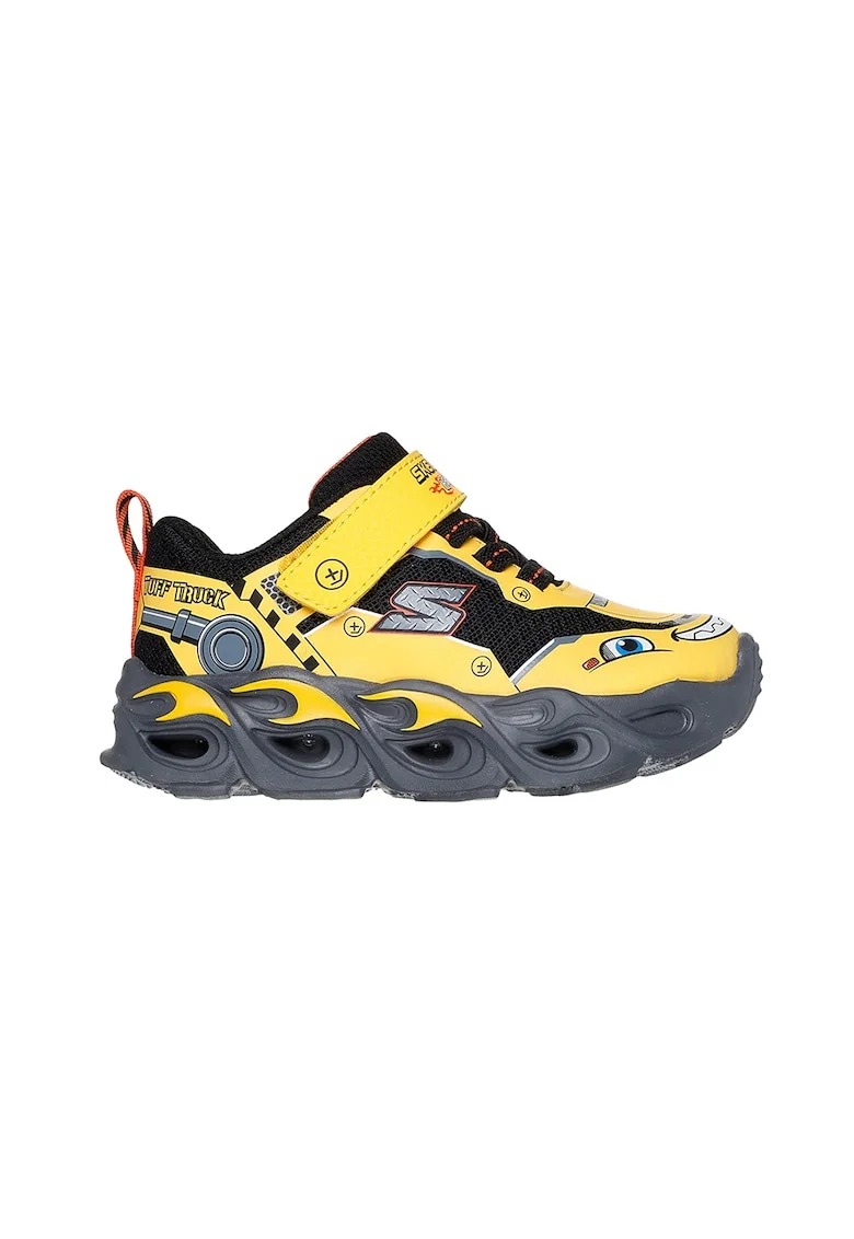 Pantofi sport cu velcro Thermo Flash - Wheel Buddies, Negru/Galben