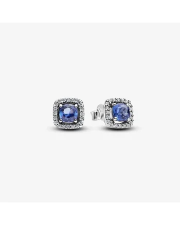 Cercei  tip halo albastru stralucitor pave Zirconiu - Argint 925