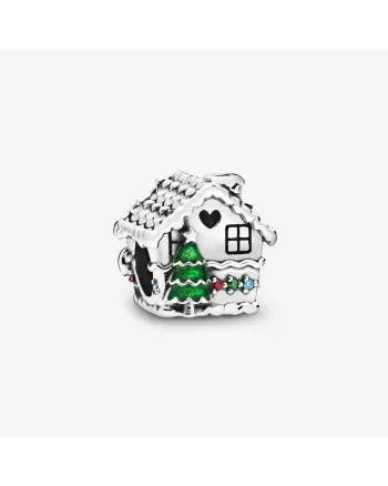 Pandantiv  de Craciun tip Casa de Turta Dulce Home Sweet Heart - Argint 925