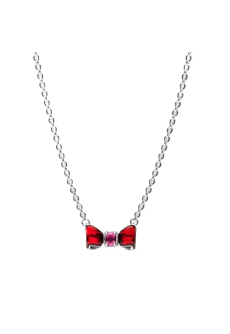 Colier  cu pandantiv tip funda rosie din Alba ca zapada de la Disney - 45cm