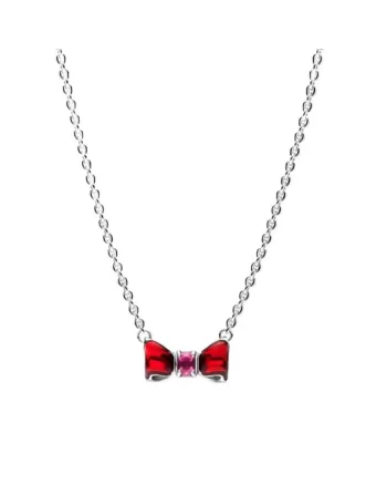 Colier  cu pandantiv tip funda rosie din Alba ca zapada de la Disney - 45cm