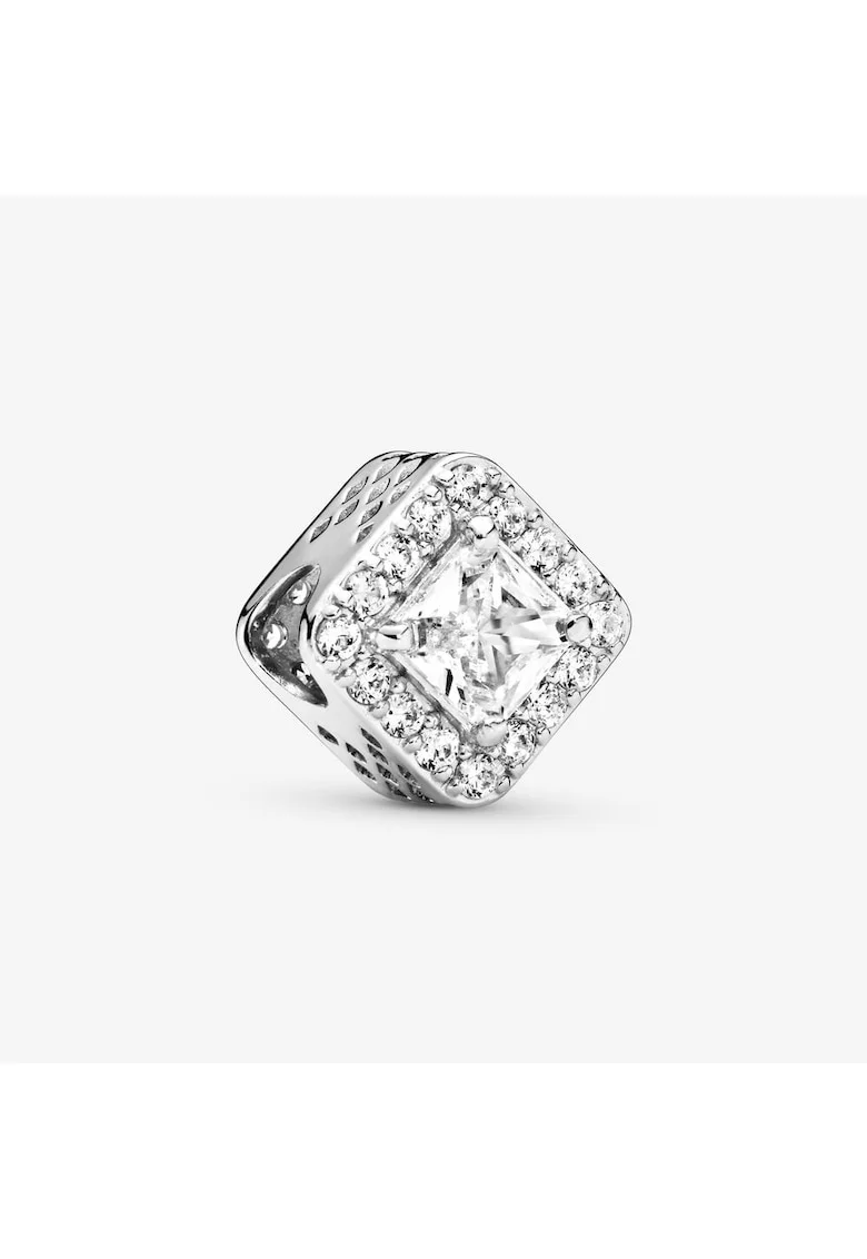 Talisman  tip Halo cu Stralucire geometrica Zirconiu si Argint 925