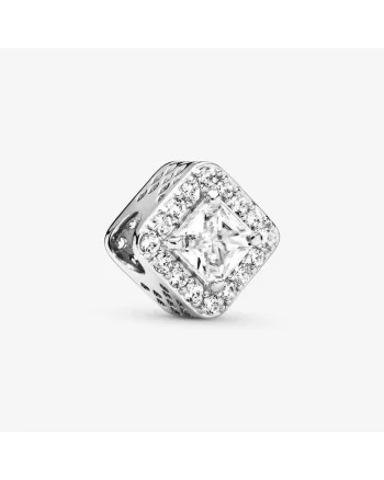 Talisman  tip Halo cu Stralucire geometrica Zirconiu si Argint 925