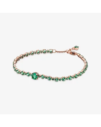 Bratara  Stralucitoare tip Tenis Pave Cristal verde - 18cm