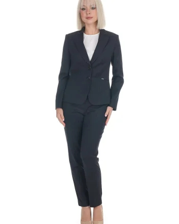 Pantaloni cu imprimeu in dungi si buzunare