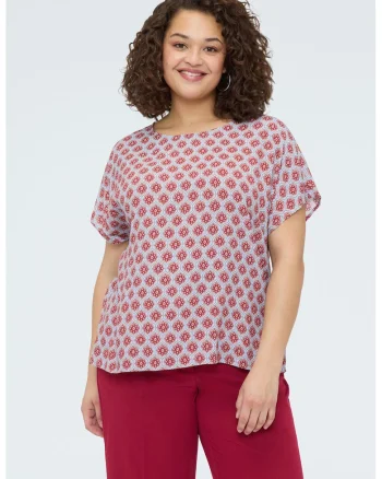 Bluza lejera cu motive orientale, Bej deschis