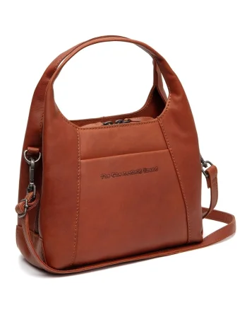 Geanta umar dama piele naturala, 3.6 litri, Lunera,, Coniac