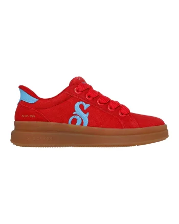 Pantofi sport Slip-Ins din piele intoarsa Courtside-Cali, Rosu/Albastru deschis