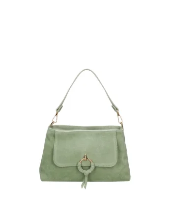 Geanta crossbody de piele Celeste Pro, Verde menta
