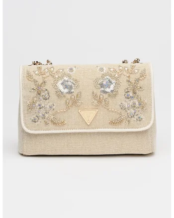 Geanta crossbody cu paiete Giully II, Bej deschis