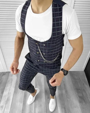 Vesta barbati eleganta slim fit bleumarin B5539  O3-3.3