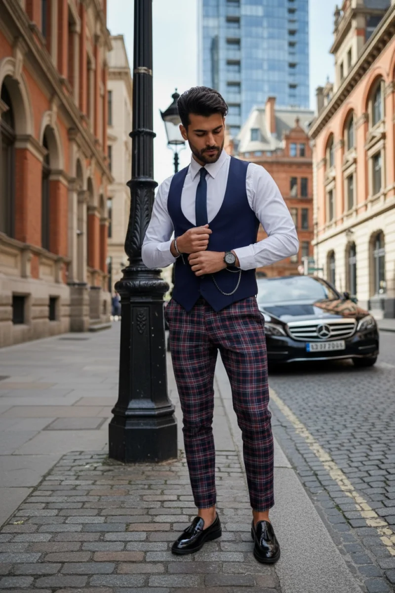 Compleu barbati  Vesta + Pantaloni B1823