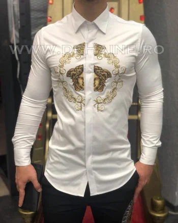 Camasa barbati alba slim fit pentru evenimente B5733  O6-2.2