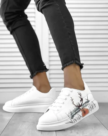 Adidasi barbati casual albi FCL8031   N11-1