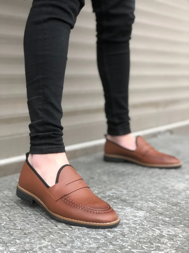 Mocasini barbati maro   tapla subtire  piele eco  comozi 12312 N16-4