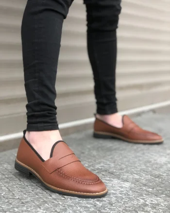 Mocasini barbati maro   tapla subtire  piele eco  comozi 12312 N16-4