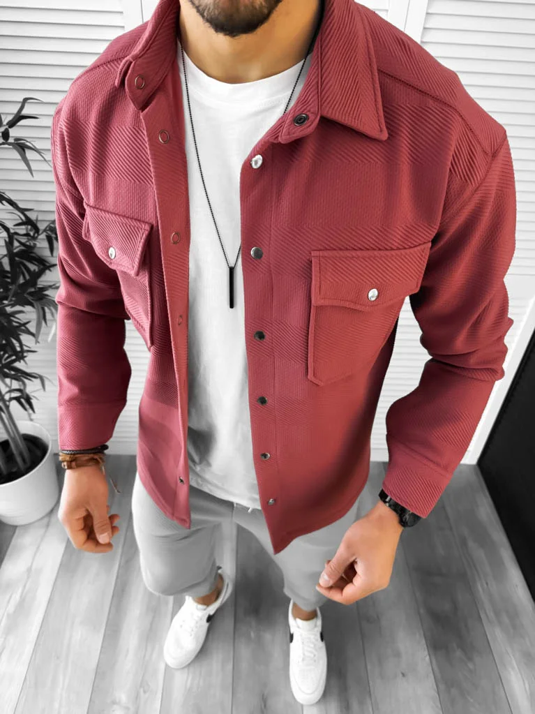 Camasa barbati casual grena 12504 13-3.3