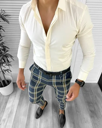 Camasa barbati slim fit crem 12658 82-1