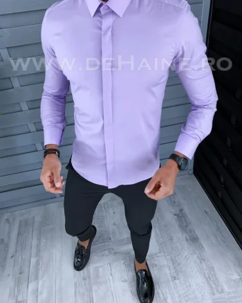 Camasa barbati lila slim fit B2128  54-4