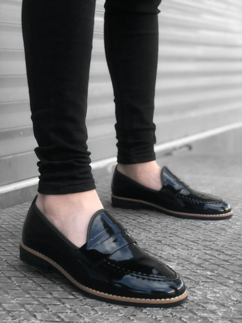 Mocasini barbati negri  tapla subtire  piele eco  comozi 12221 N3.N4-1
