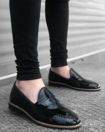 Mocasini barbati negri  tapla subtire  piele eco  comozi 12221 N3.N4-1