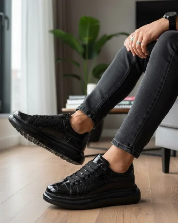 Adidasi barbati casual  negri 0956 n9-4