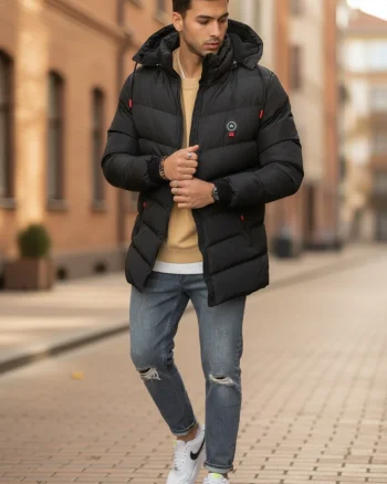 Geaca barbati de iarna neagra 13415 67-4