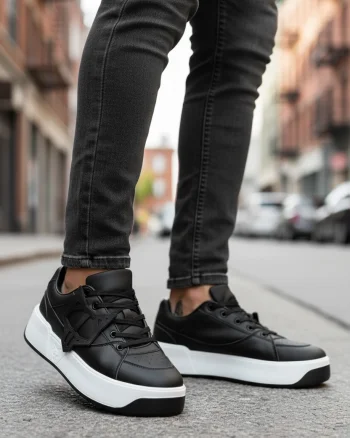 Adidasi barbati casual WOLF  negri 080
