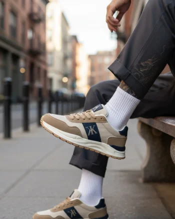 Adidasi barbati casual  bej A2571